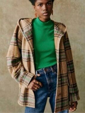 Sézane Suzon Plaid Coat- Medium